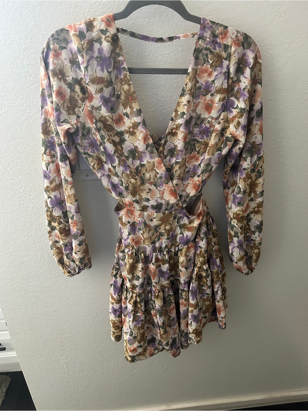 Floral Tie-Front Women’s Floral Dress